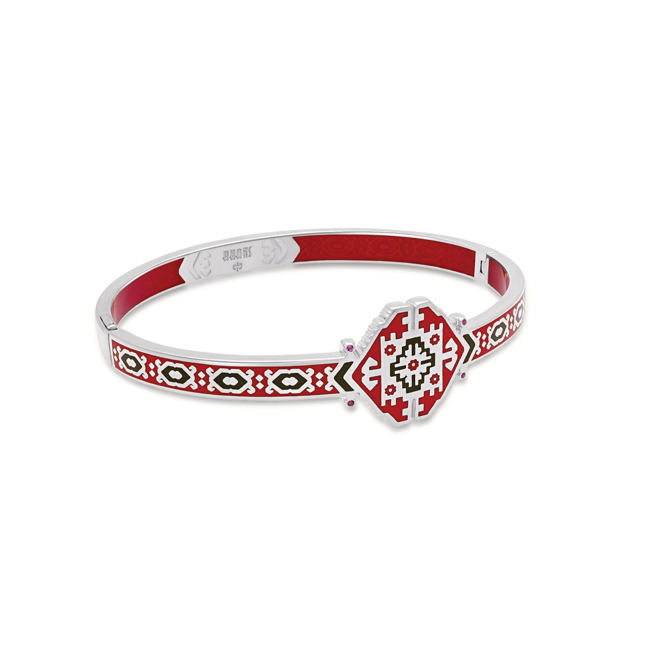 Sacred Carpet Patterns Bracelet in Red - 0830