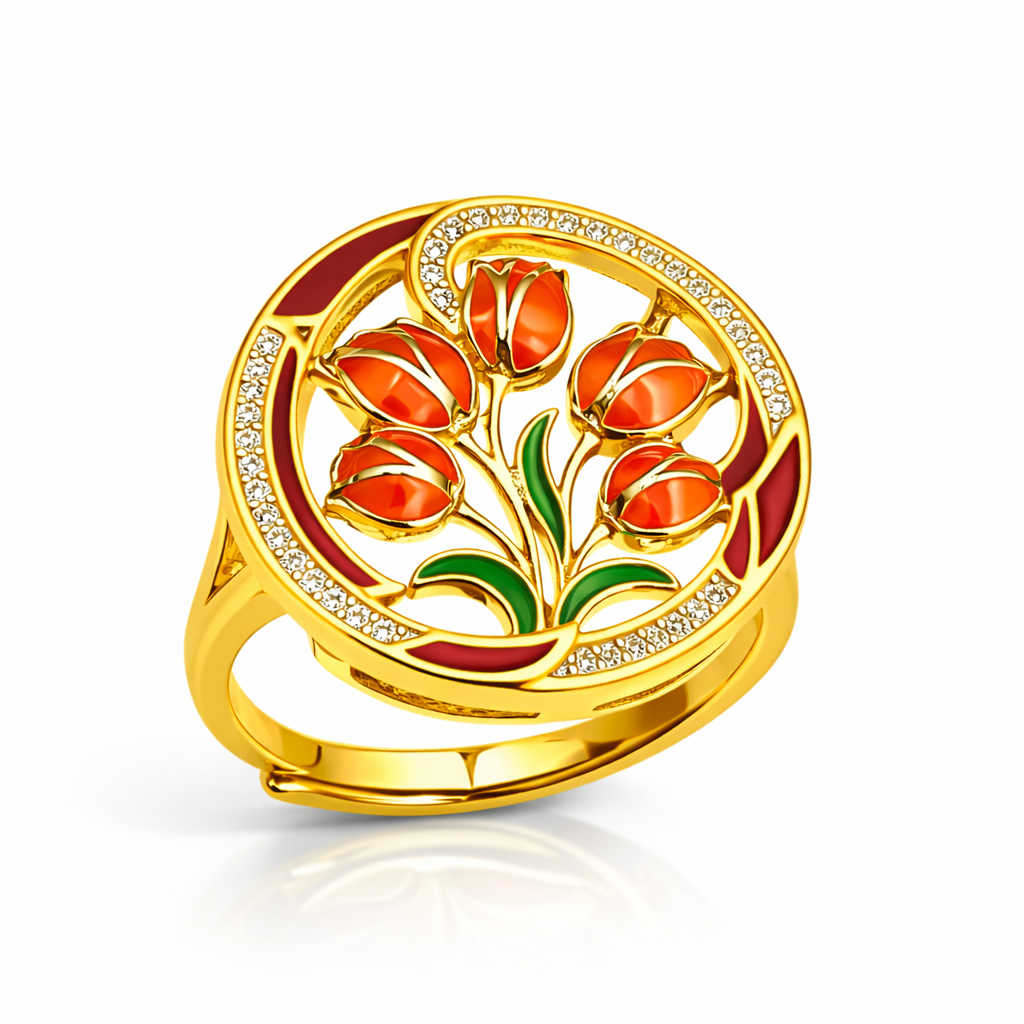 Sacred Tulips Ring  - 1202