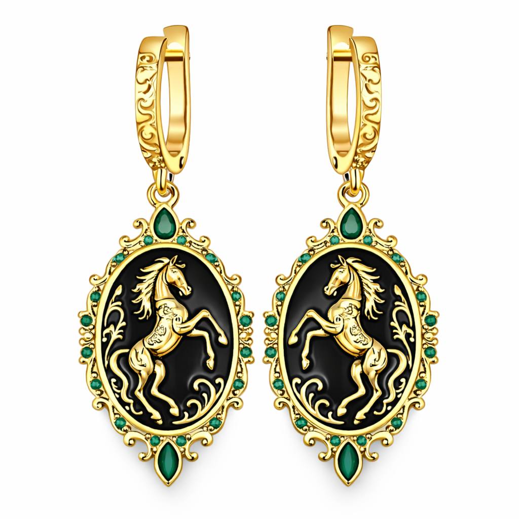 Mystical Horse Earrings - Nomadic Spirit - 1905