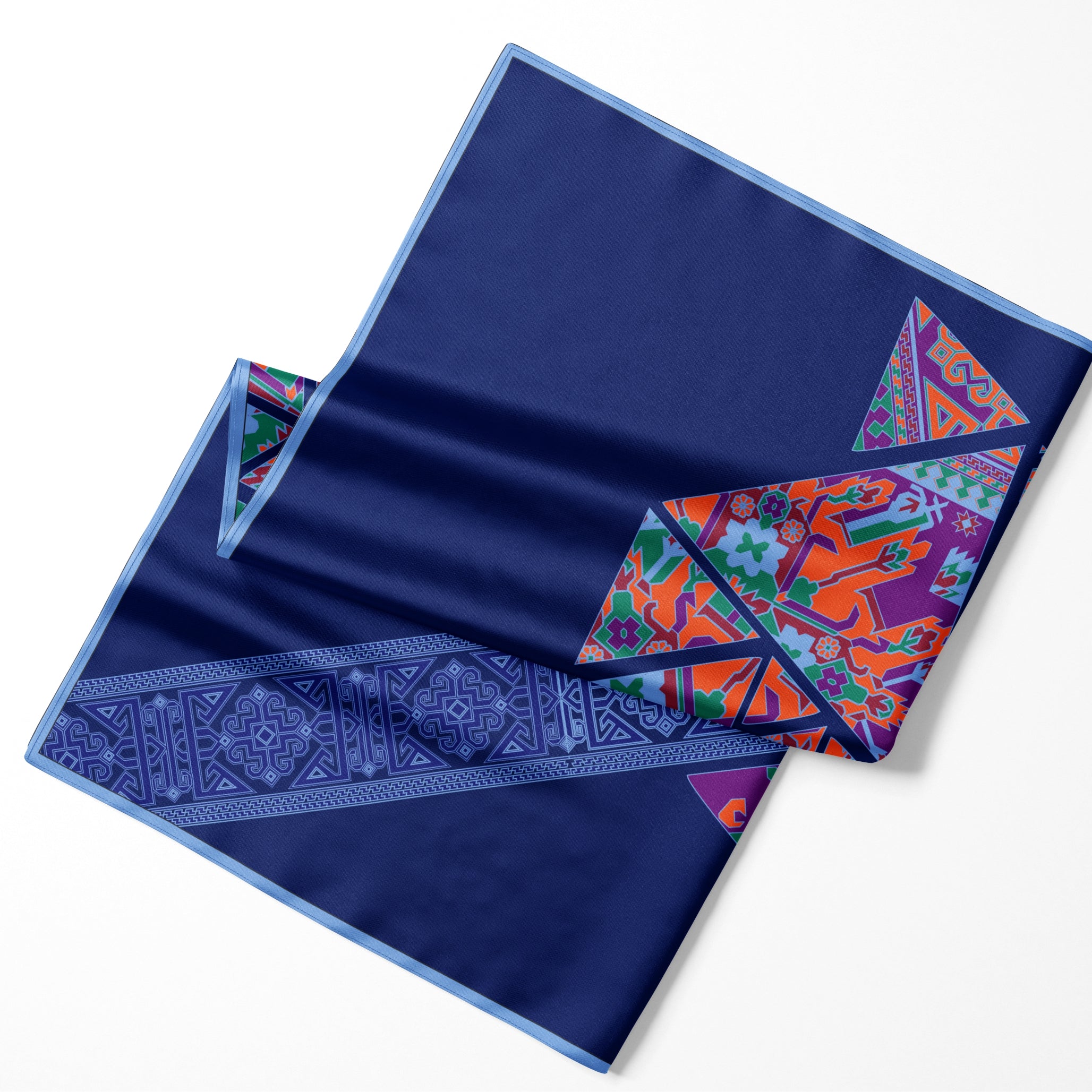 Triangles Silk Scarf - 1509
