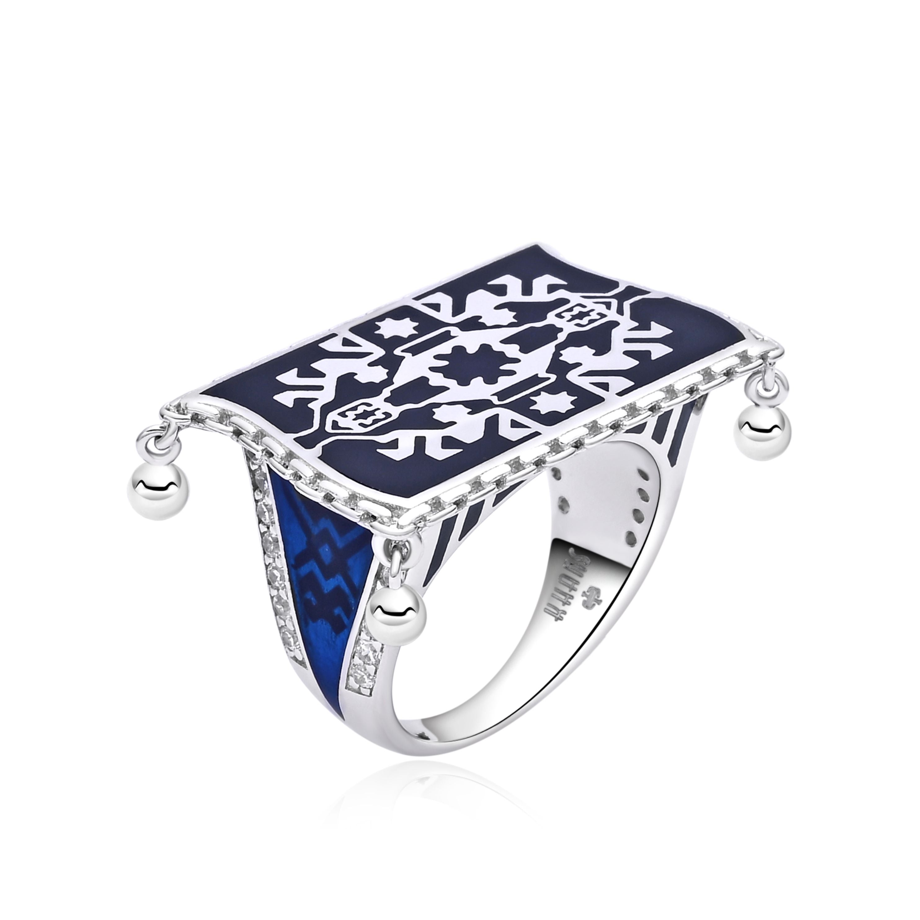 Sacred Carpet Pattern Ring - 1268
