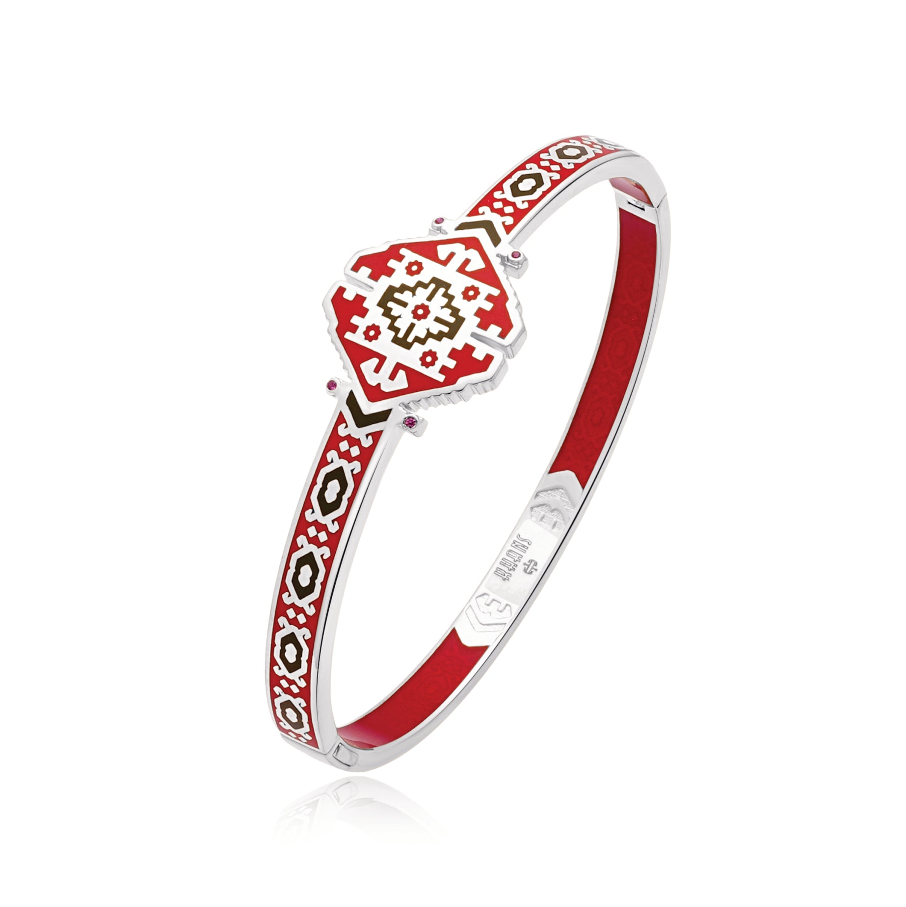 Sacred Carpet Patterns Bracelet in Red - 0830