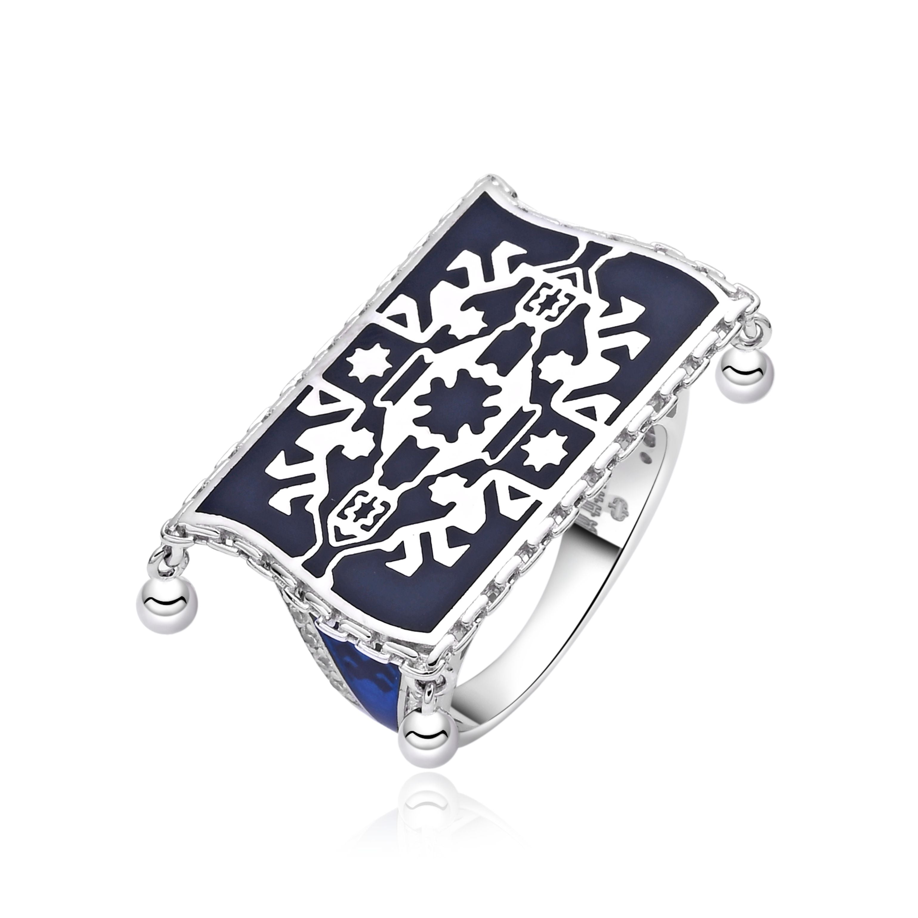 Sacred Carpet Pattern Ring - 1268