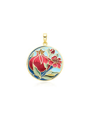 Pomegranate Enamel Pendant - Abundance &amp; Fertility - 1253