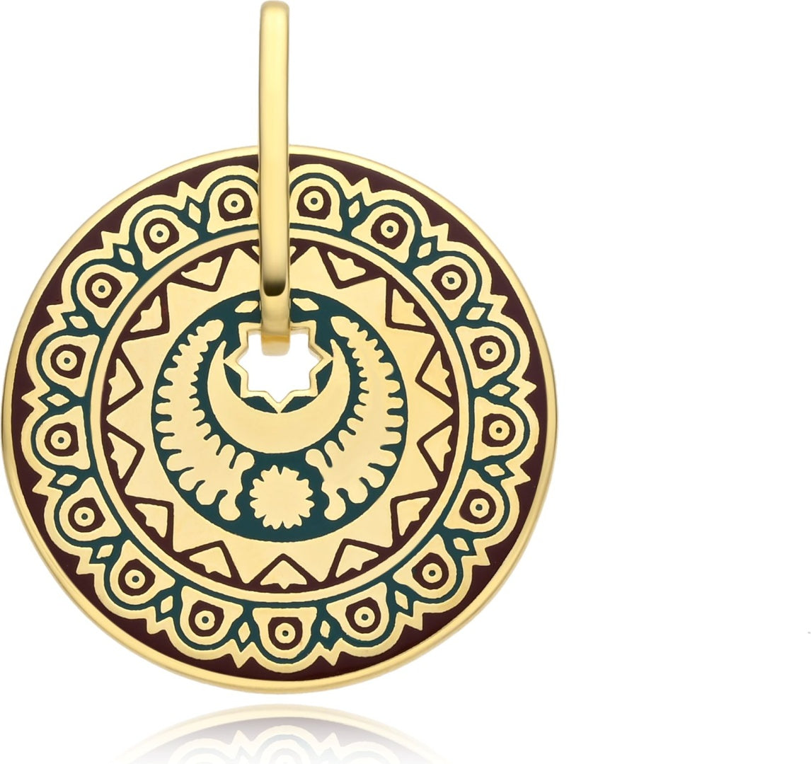 Concentric Ethnic Pattern Pendant - Sacred Circles - 1250