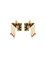 Sacred Shikhli Patterns Earrings - Ancient Wisdom - 1885
