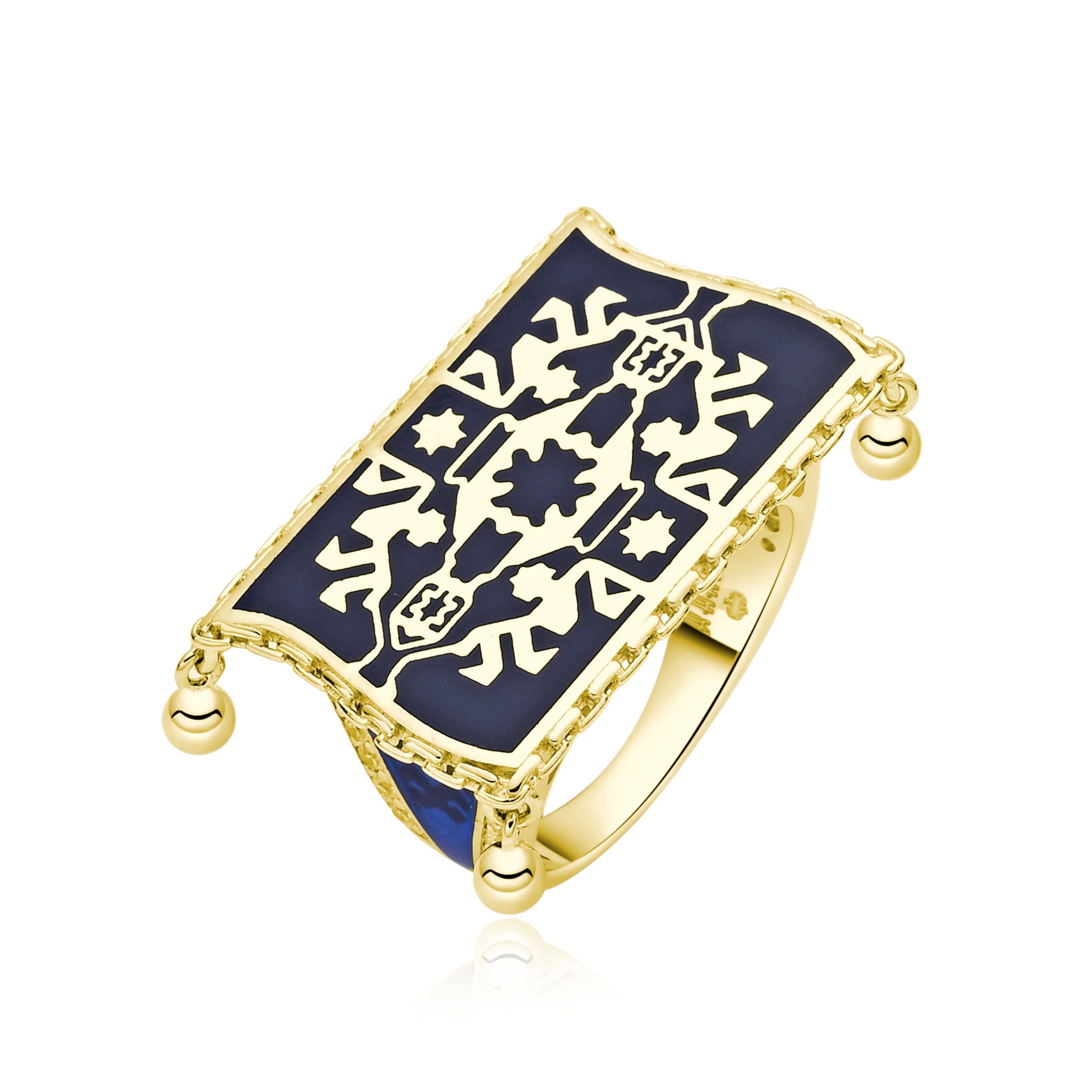 Sacred Carpet Pattern Ring - 1268