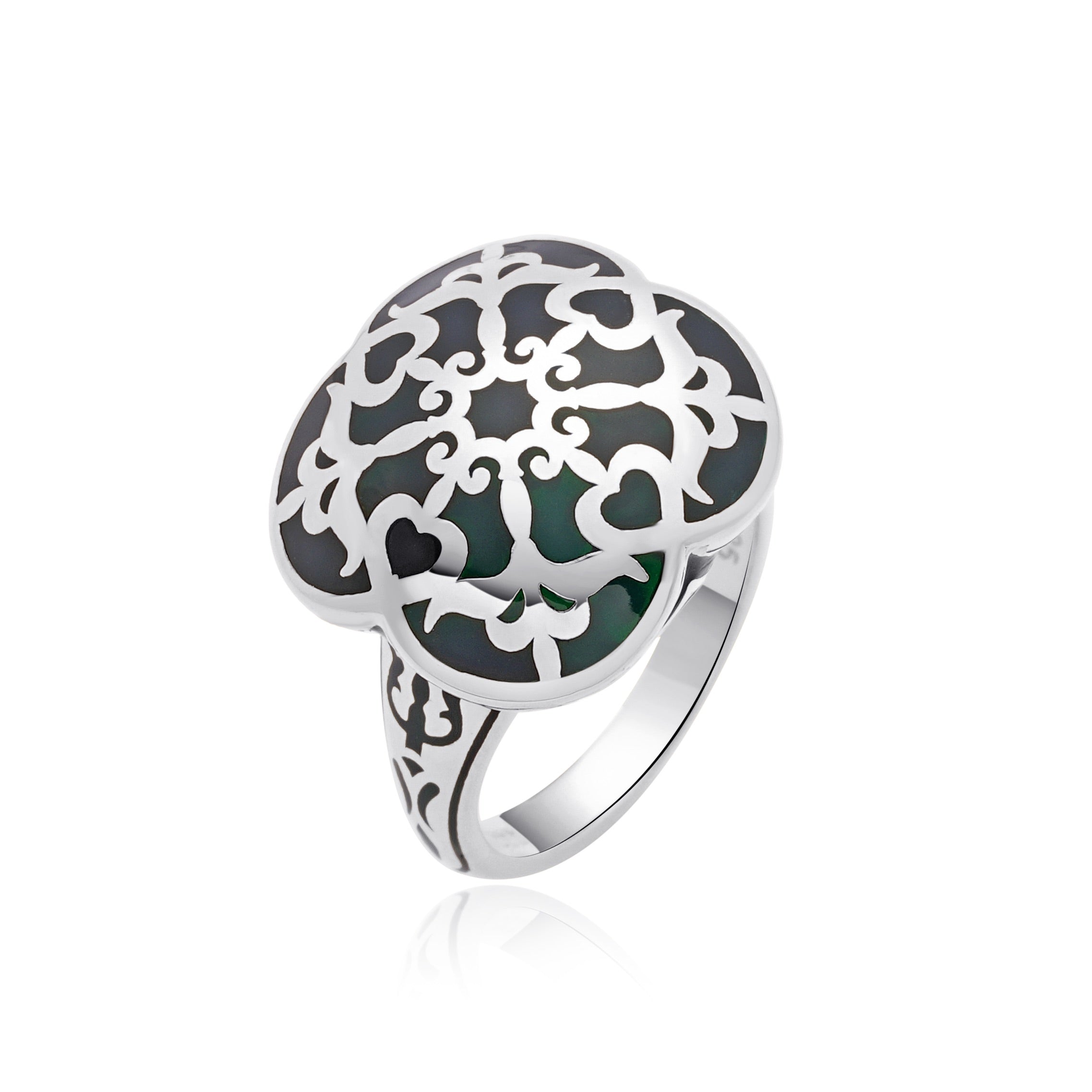 Moonlit Crescent Ring