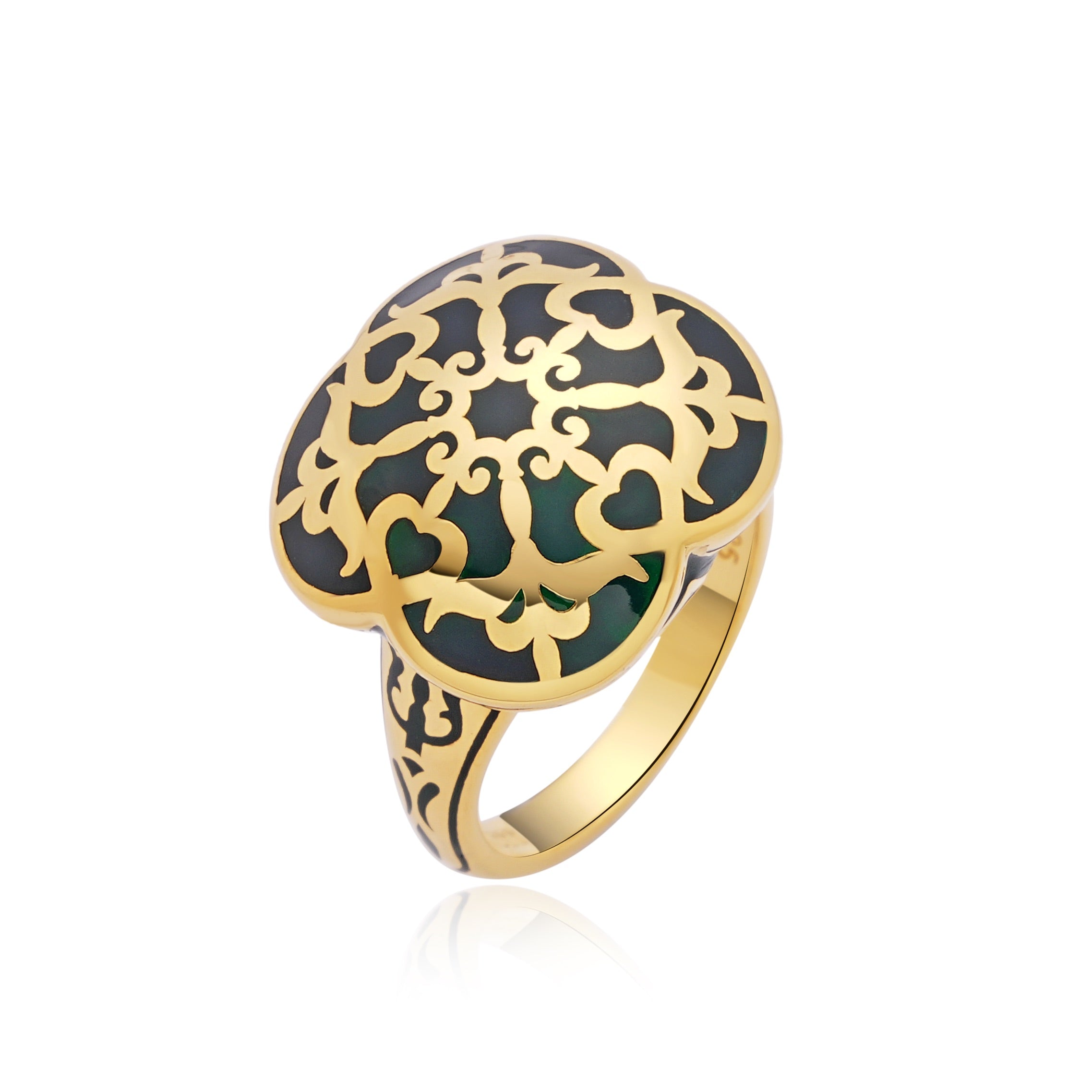 Moonlit Crescent Ring