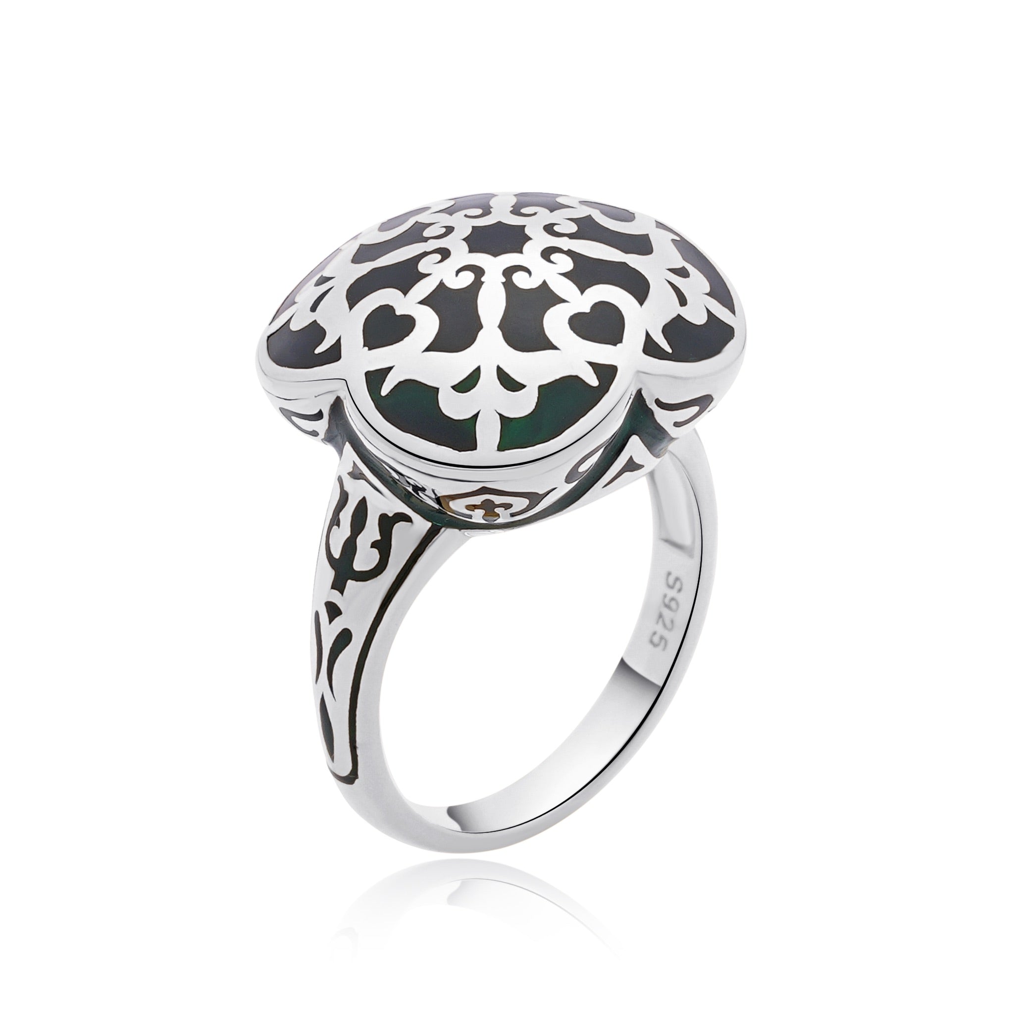 Moonlit Crescent Ring