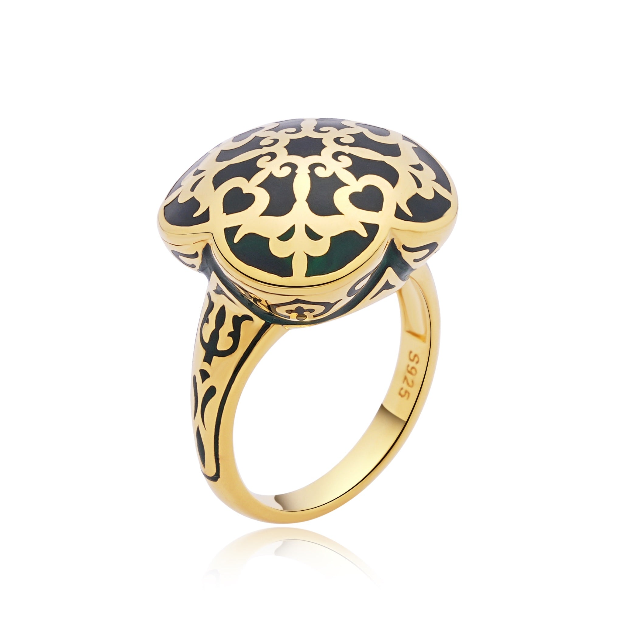 Moonlit Crescent Ring