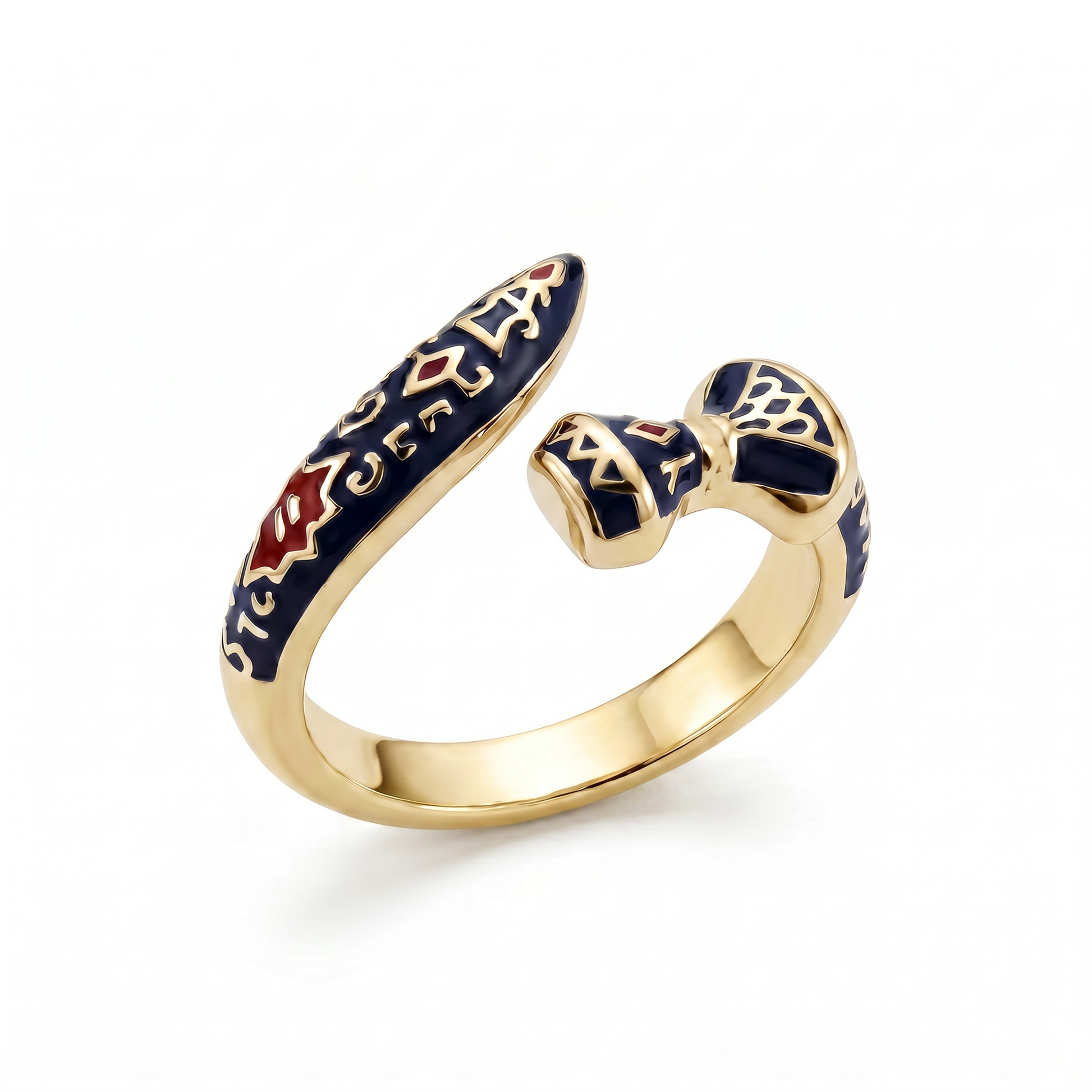 Ring 1353 Caucasian Dagger – Gold Plated Steel side view