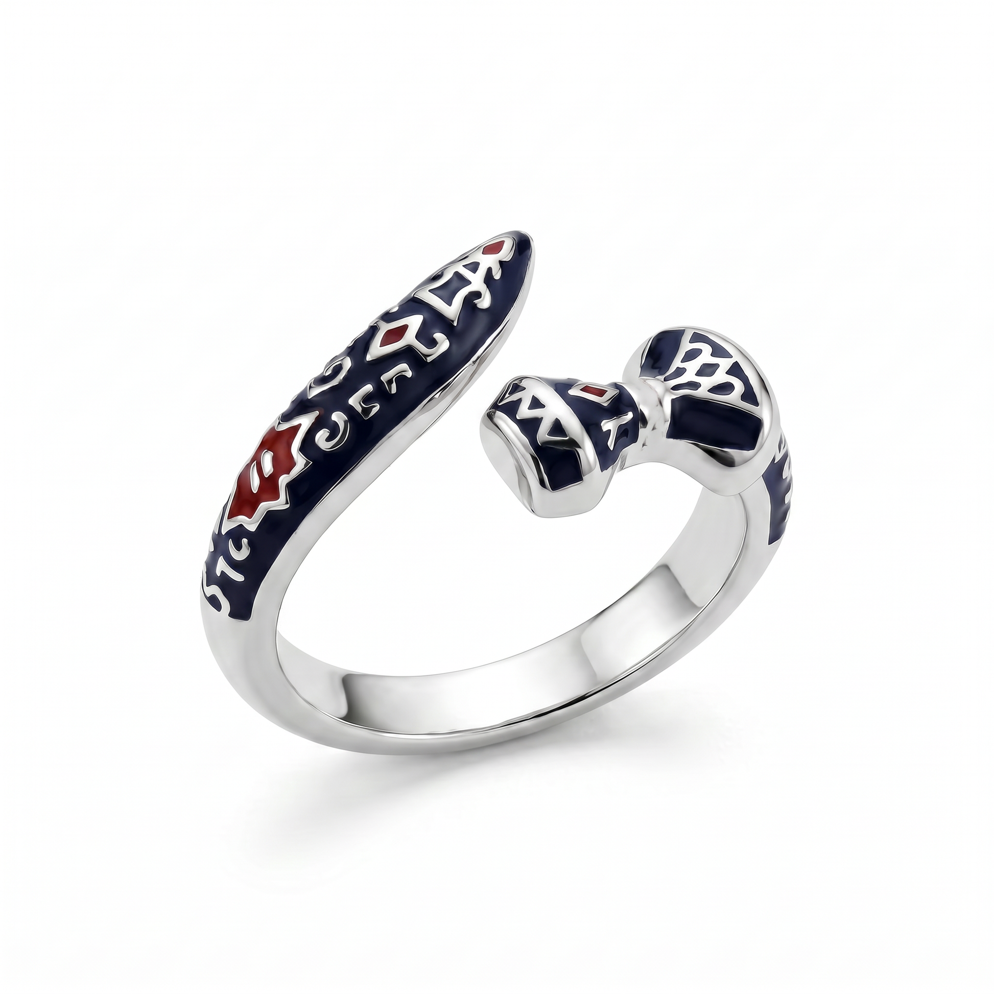 Ring 1353 Caucasian Dagger – Rhodium Plated Steel side view