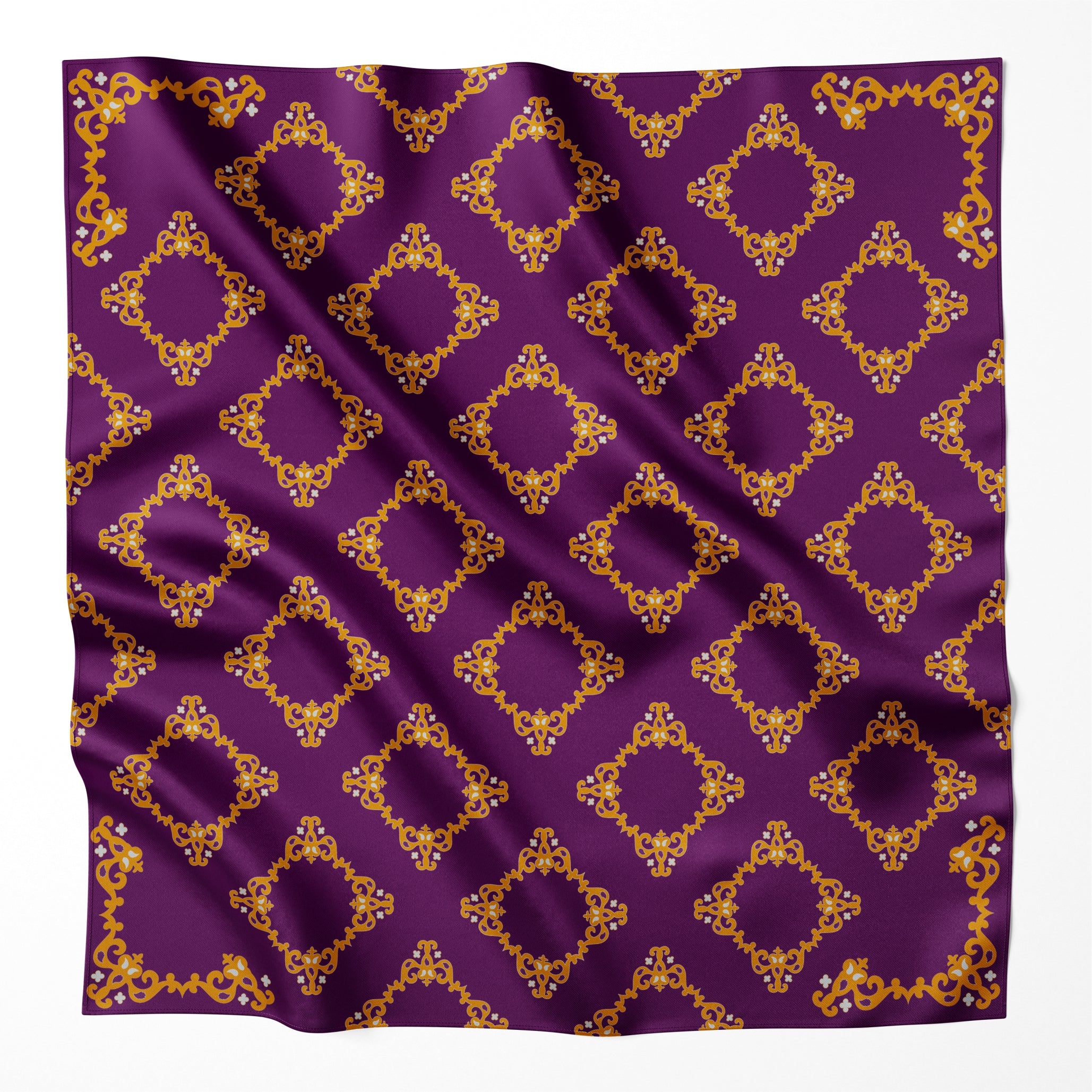 Heart Buta Silk Scarf - 1503