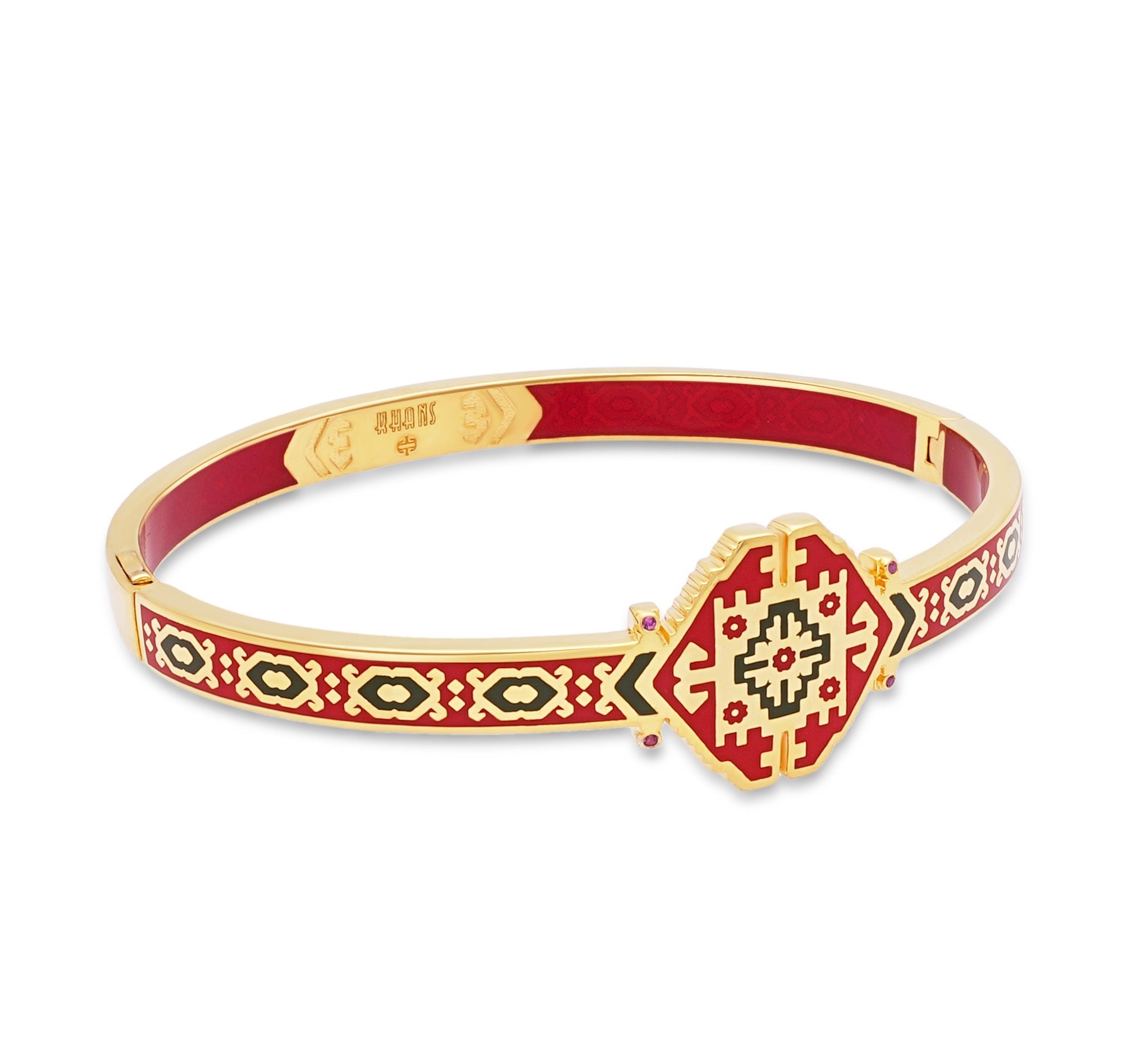 Sacred Carpet Patterns Bracelet in Red - 0830