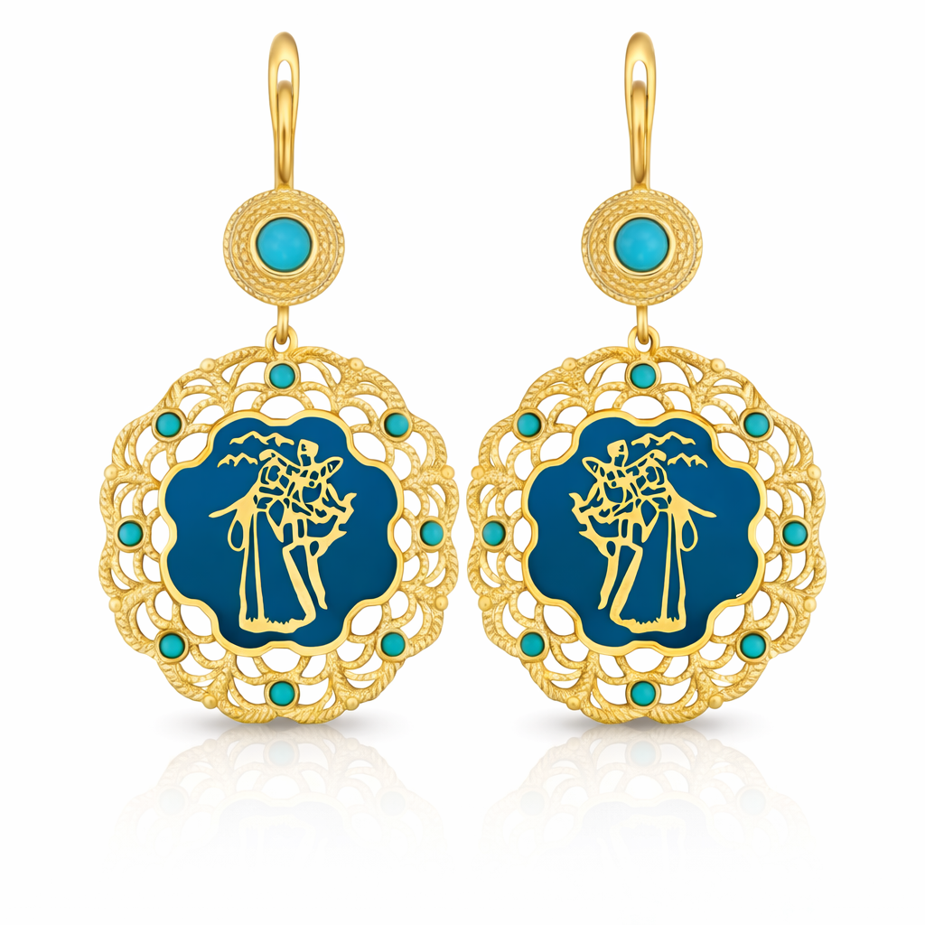 Caucasian Dance Earrings - 1810