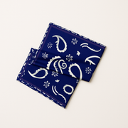 Ornamental Silk Scarf – Midnight Blue