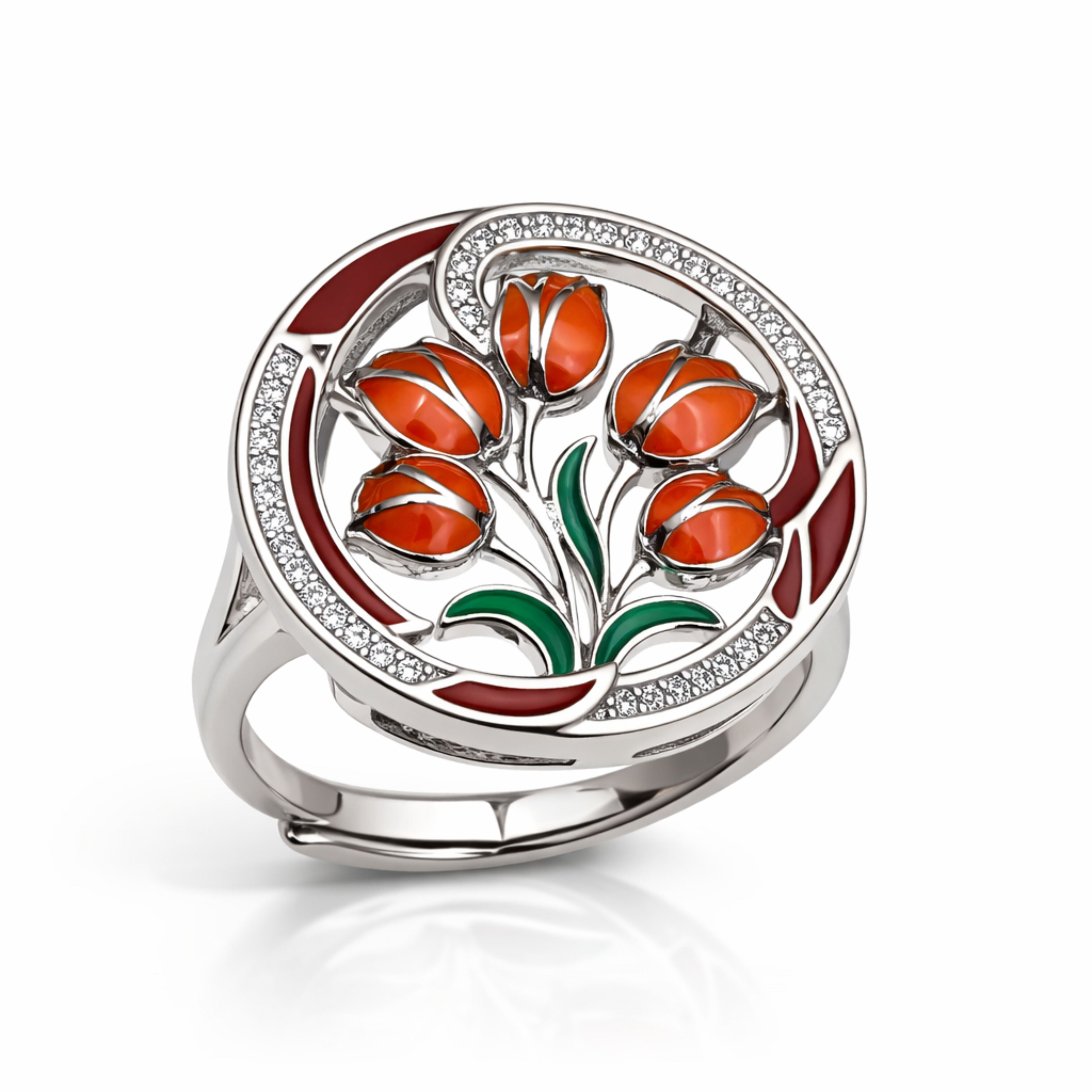 Sacred Tulips Ring  - 1202